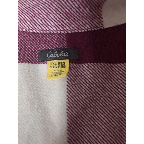 Cabela's outdoor cozy checkered plaid button up shacket xxl - Picture 6 of 8